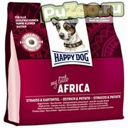 Happy Dog Mini (My little) Supreme Africa - сухой корм Хэппи Дог Африка для мелких пород со вкусом страуса и картофеля фото