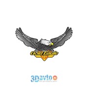 Наклейка “Орел Gold Eagle“ (390х645) цвет серый (уп. 1 шт) A-STICKER фото