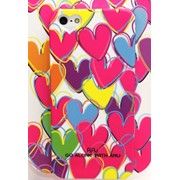 Чехол-накладка ARU для iPhone 5/5S Hearts Multicolor фотография