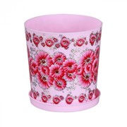 Горшок цветочный “Ванесса люкс“ 1,8л. с поддоном (розовый) фотография