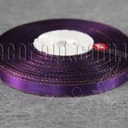 Лента атласная с люрексом фиолетовая 1,0 см 36ярд 182 3897 фото