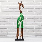 Сувенир дерево “Жираф зеленый костюмчик“ 14х9х60 см фото