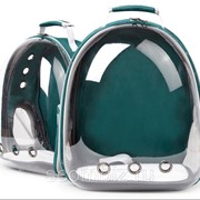 Рюкзак-переноска для транспортировки животных с вентиляцией, зелёный фотография