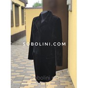 Пальто из кролика Рекса с английским воротником, размер 44, 46 фото