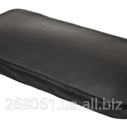 Подушка автомобильная-подлокотник из натуральной кожи черная с перфорацией