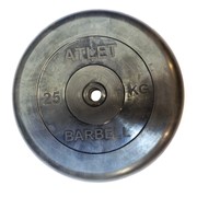 Диск Barbell Atlet обрезиненный черный d-31mm 25кг фотография