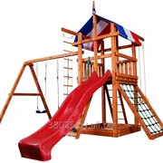 Детская деревянная игровая площадка (комплекс) с горкой Тасмания фотография