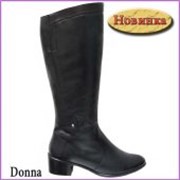 Сапоги кожаные Donna черн/коричн фото