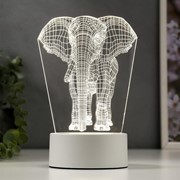 Светильник 'Слон' LED белый от сети 9,5х12,5х19см
