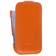 Кожаный чехол для Samsung Galaxy Mini 2 (S6500) Melkco Premium Leather Case - Jacka Type (Orange LC) фото