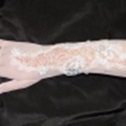 Свадебные перчатки (франц.кружево, сетка) фото