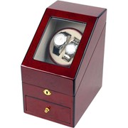 Шкатулка для часов с автоподзаводом Давос, красное дерево фото