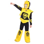 Карнавальный костюм Пуговка Робот черно-желтый детский, 34 (134 см)