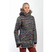 Куртка сноубордическая женская Черный, Корал, Цветной фото