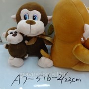 Игрушка мягкая обезьянка, модель MY-002, артикул A7-516-2/23CM фотография