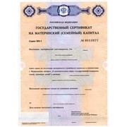 Бланк “Государственный сертификат на материнский капитал“ фотография