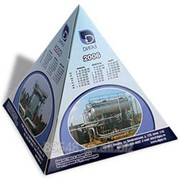 Календарь-пирамидка, 12х12 см, 4+0, картон 250 г/м2, вырубка фотография