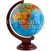 Глобус физический диаметр 250 мм на деревянной подставке фото