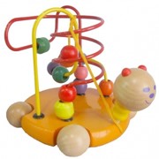 Деревянная игрушка Лабиринт, каталка на проволоке фото
