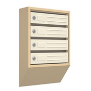 Вертикальный почтовый ящик Родонит-4, бежевый фото