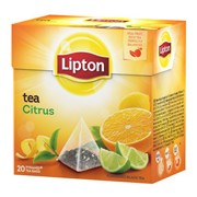 Черный чай в пирамидках Lipton Citrus Tea 20 пак * 1,8г фото