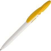 Шариковая ручка Rico White, белый/желтый фотография