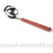 Ложка разливательная SHI JIA ХК из нержавеющей стали, деревянной ручкой, L-2751 фото