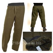 Теплые поддевочные армейские штаны на искусственном меху фото