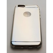 Чехол на Айфон 6/6s Glossy matt имитация металла ТПУ Серебро фото
