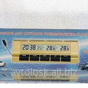 Автомобильные часы,термометр7037