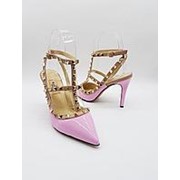 босоножки женские Valentino (Pink/Gold) фото