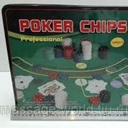 Покерный набор в метал. коробке-300 фото