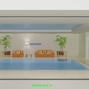 Дизайн комнаты с бассейном.