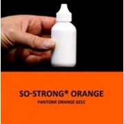 Жидкий концентрированный краситель оранжевого цвета для полиуретанов фотография