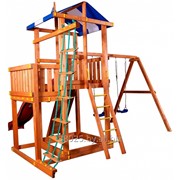 Детская деревянная игровая площадка (комплекс) с горкой Бретань фотография