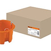 Установочная коробка СП D65х45мм, саморезы, оранжевая, IP20, TDM фотография