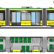 Трехсекционный трамвай T3L44 Электрон
