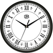 Часы настенные круглые черные Римские цифры фотография