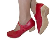 Туфли для народных танцев (красный) фотография