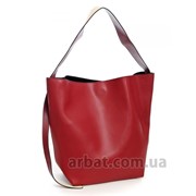 Женская сумка 6605 Blue/Red кожа фото