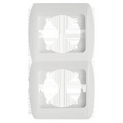 Рамка ZIRVE двойная белая вертикальная 501-0201-238 фотография