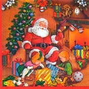 Салфетка для декупажа Весёлый Дед Мороз фото