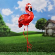 Садовая фигура "Фламинго",на ногах, красный