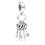 Серебряная подвеска-шарм Pandora «Ключи от сердца» 797654NPMMX фото