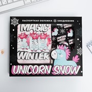 Набор: паспортная обложка-облачко и ежедневник-облачко “Unicorn snow“ фото