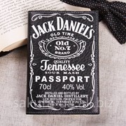 Обложка на Паспорт / Джек Даниелс / Экокожа x00028