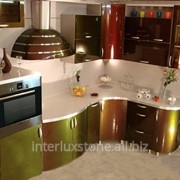 Гарнитур Кухонный с крашенными эмалированными фасадами из МДФ фото