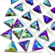 Пришивные треугольники (синтетич. стекло). Цвет Siam AB 16x16*1шт фото