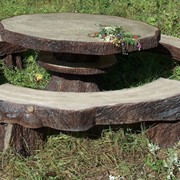 Лесной стол + 3 лавки фото