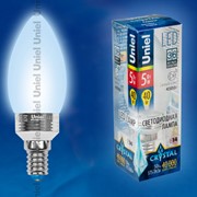 Лампа CRYSTAL серия (Специальная серия для хрустальных люстр) LED-C37P-5W/NW/E14/FR ALC02SL пластик фото